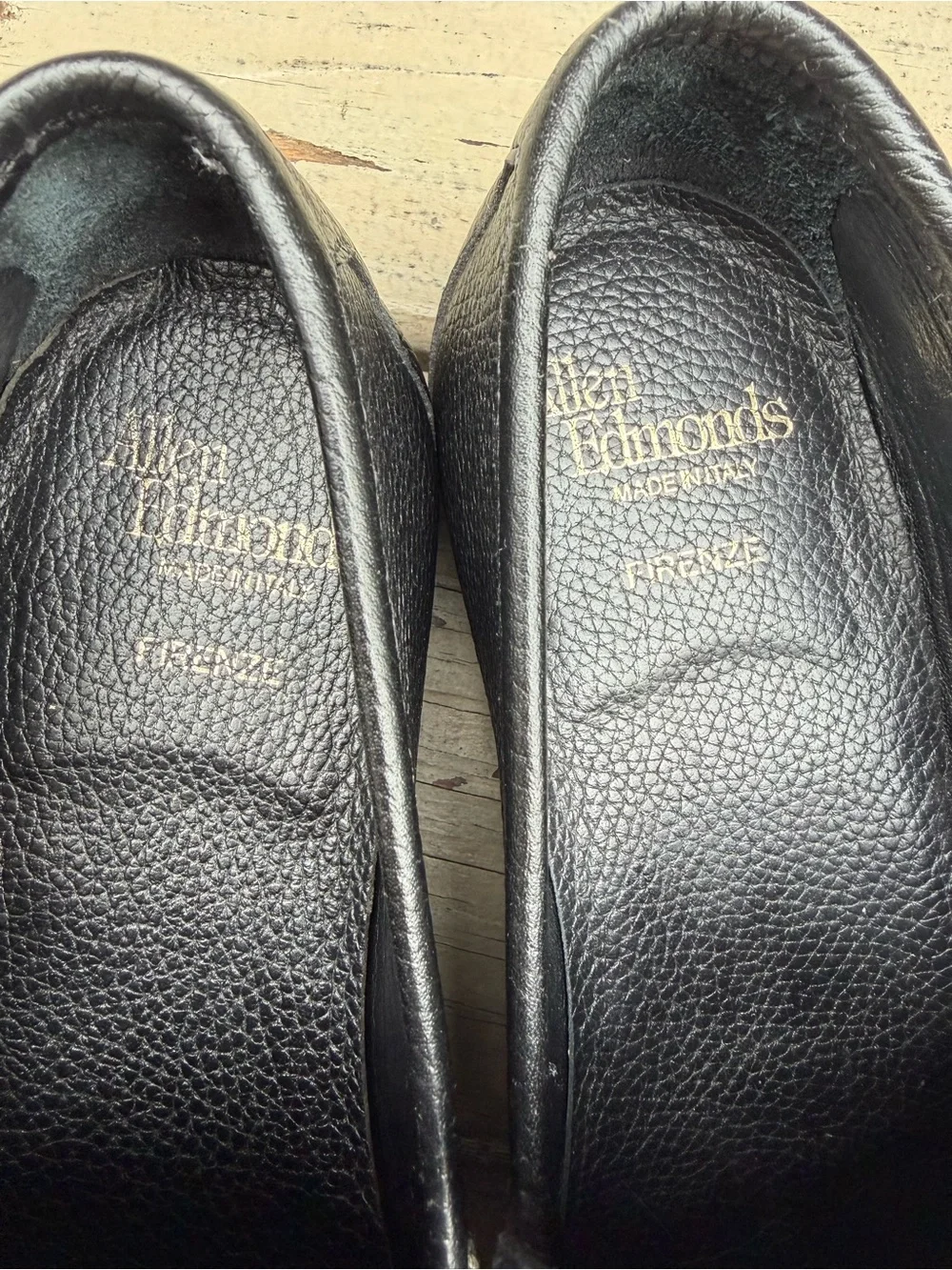Allen Edmonds Firenze Black Pebbled Leather Bit Loafers